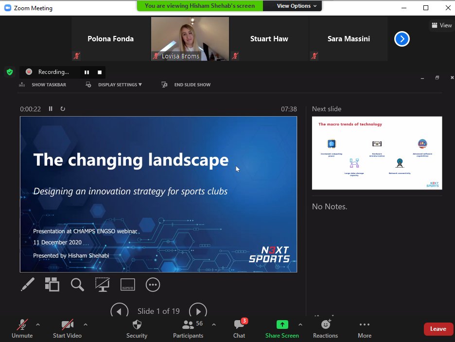 CHAMPengso's tweet photo. Clubs should innovate &amp; modernize;
🔹 have structures that are #sustainable 
🔹 New opportunities, new business models, new technologies, new ways of using spaces... 

@hishamshehabi, COO at @n3xtsports discusses #SportClubs &amp; innovative solutions. https://t.co/6cbcUerQcB
