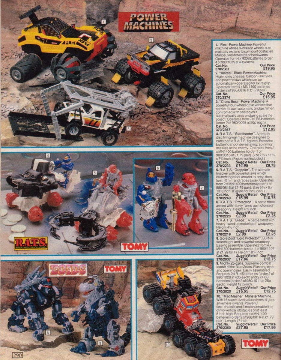 Argos catalogue 26. Winter 1986Things are getting serious now. Masters of the Universe, Thundercats, M.A.S.K and Zoids to name a few.