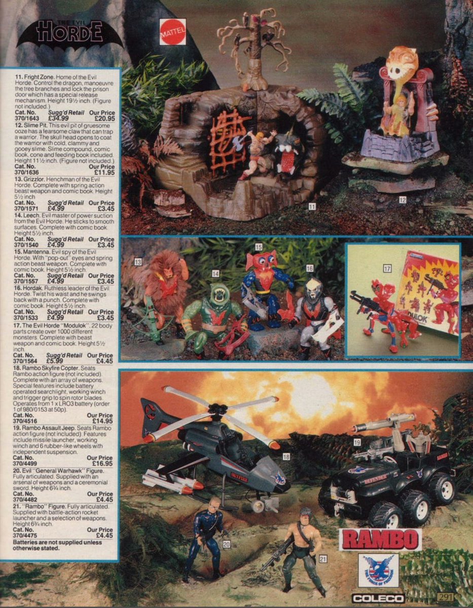 Argos catalogue 26. Winter 1986Things are getting serious now. Masters of the Universe, Thundercats, M.A.S.K and Zoids to name a few.