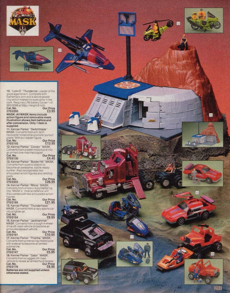 Argos catalogue 26. Winter 1986Things are getting serious now. Masters of the Universe, Thundercats, M.A.S.K and Zoids to name a few.