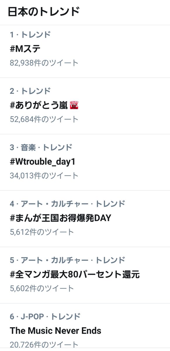 ミュージックステーションで Arashi が話題に Mステ トレンドアットtv