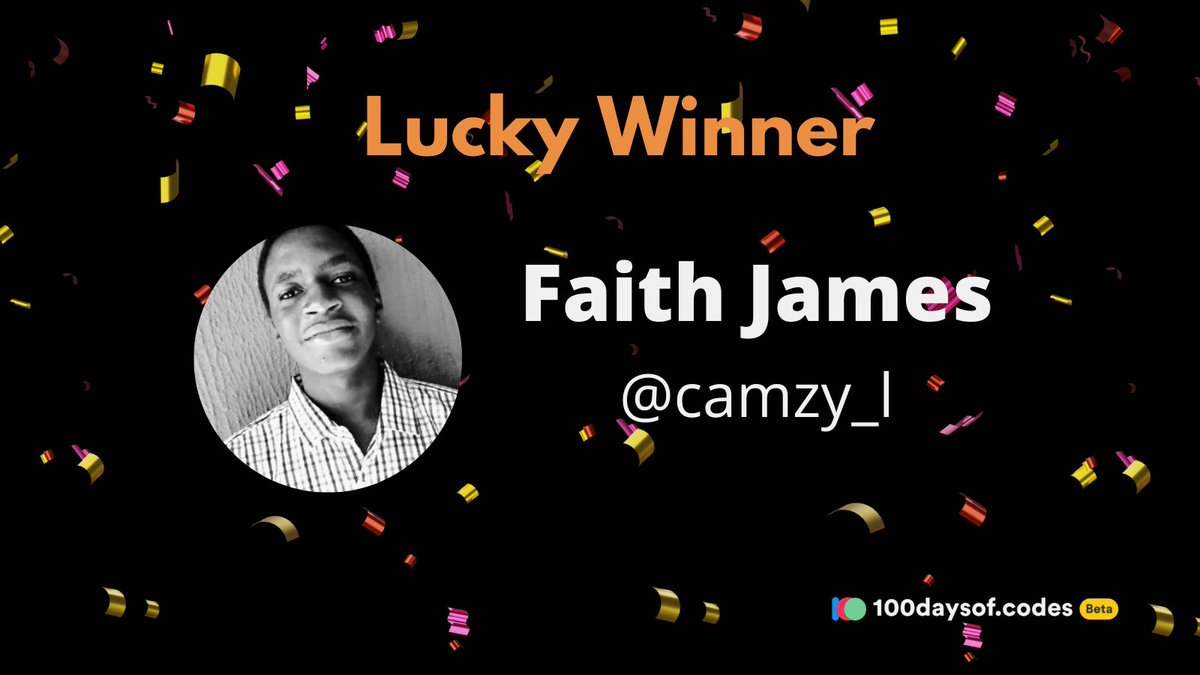 100daysofcodes's tweet image. Here is our lucky winner 🎉

Congratulations @camzy_l 🥳

You have won the course 50Projects in 50Days by Brad Travesy and Florin Pop.

Kindly DM your email to proceed further.

#14daysbreakloop #100DaysOfCode