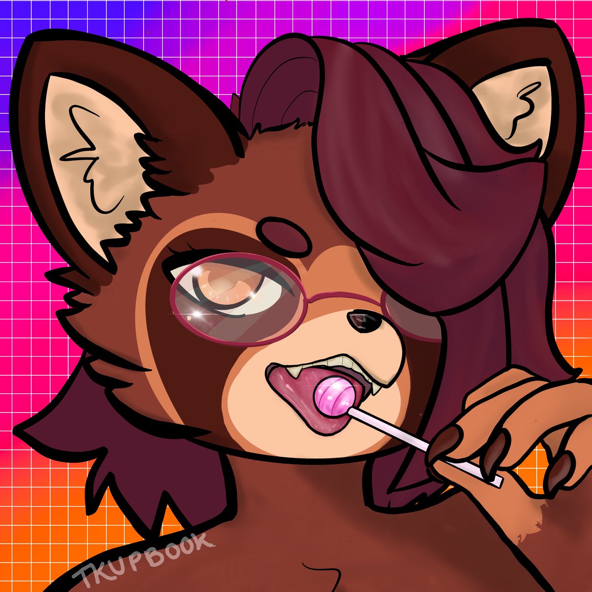 TkupsLewd's tweet photo. Did a nice headshot of my sona Tkup
#headhsot #furry #fursona #glasses #lollipop #cute https://t.co/SOEaWeceJZ