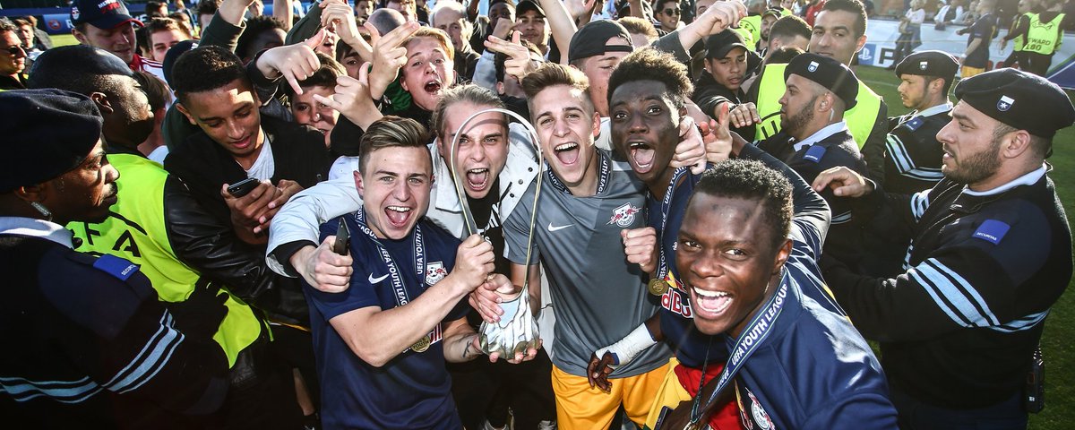 2016/17A Red Bull Salzburg team containing current stars Patson Daka  & Mergim Berisha  won the UEFA Youth League against the odds, beating the likes of Man City , PSG , Atlético  & Barcelona  before defeating Benfica  2-1 in the final.