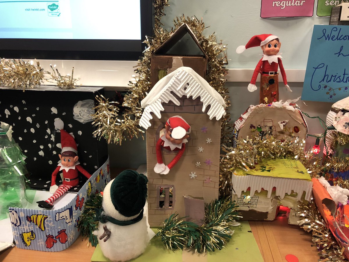 Year4_WLPS's tweet photo. The elves in 4H have been up to tricks! What will they do with a whole weekend of festive frolicking in an empty classroom?! https://t.co/km7tukTqSG