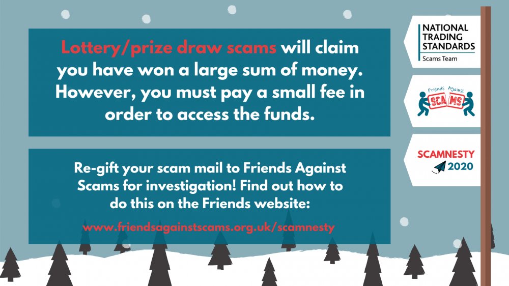 Hertfordshire Trading Standards Lottery Prize Draw Scams Say You Ve Won A Large Amount Of Money They May Tell You To Keep It A Secret Pressure You To Respond Quickly