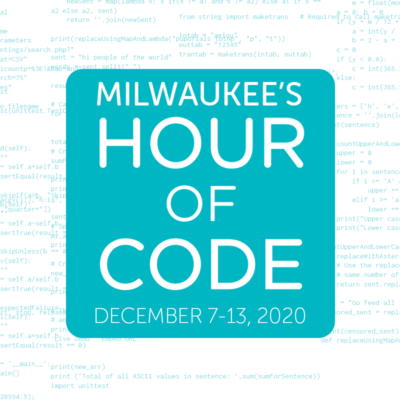 entrision's tweet photo. Thank you to all of the students who participated in the Greater #MKEHourofCode! We had so much fun teaching and learning tech with you, and we can’t wait to see what you do in the future! #MKETech
Learn more about this initiative: https://t.co/bQ6v2tljWY https://t.co/SDgGou1SNf