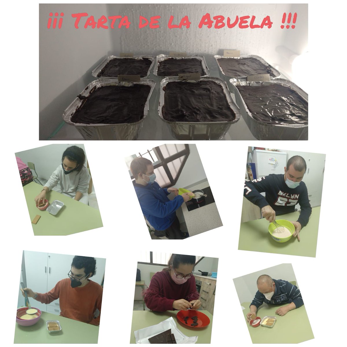 ¡Buen día ☺️!
Otro viernes más 👌, nuestr@s chic@s se han puesto manos a la obra 🙌🧑‍🍳, para preparar otra exquisita receta dulce 😋🍫, propuesta y dirigida por nuestr@s profesionales: La tarta de la abuela 🧓. Gracias y buen finde 🤗