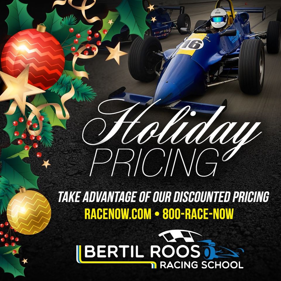 Tis' the season to go fast and save! Our Holiday Pricing is here, and now is your chance to treat that special someone (or yourself 😉) one of our popular programs!

💻ow.ly/tH1x50CBGUS

#BRRS #FormulaCars #OpenWheelRacing #RacingSchool #SCCA