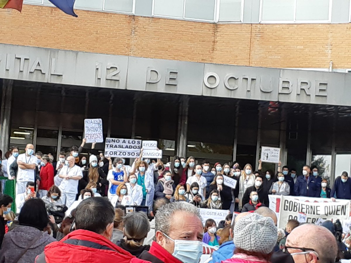 CASMadrid1's tweet photo. Imágenes de diferentes Centros Sanitario hoy 11/12/2020 a 
 las 12 horas. CAS Madrid. 02
#Derogacion1597
#DerogacionArt90LGS
#NoTrasladosForzosos https://t.co/Abc99I9Mvw