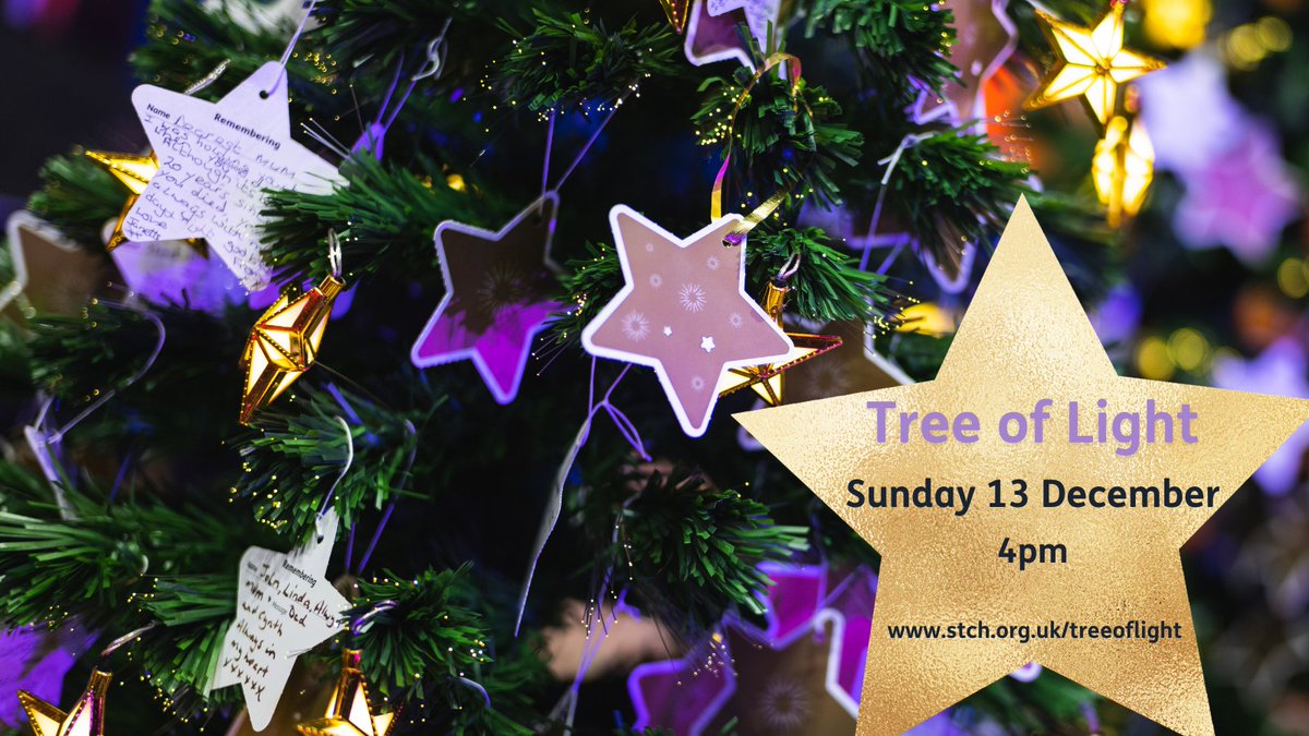 StCHospice's tweet photo. At 4pm on Sunday our Tree of Light remembrance service will be live! It's completely free to join, open to all ages and faiths, and a chance to gather with people who understand, to reflect and celebrate the connection we have with those we love.🧡#RemembranceEvent #TreeOfLight https://t.co/FQPEvgvXDc
