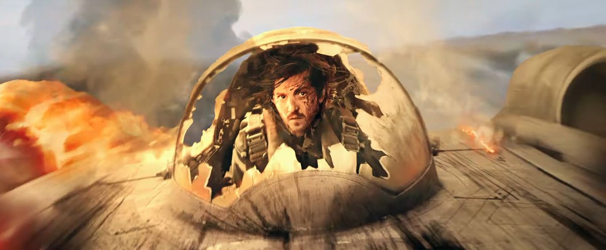  #Andor This is already my favorite artwork: Cassian in a cockpit (similar to the A-wing cockpit, but it isn't).