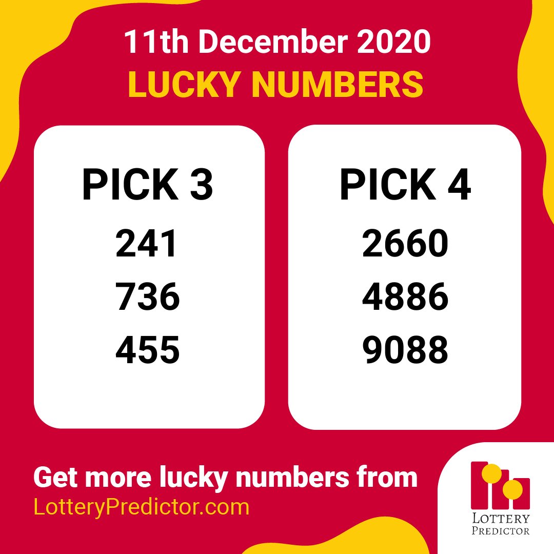 Lucky lottery numbers for Friday, 11th November 2020

#lottery #powerball https://t.co/s1F0zcrSrR