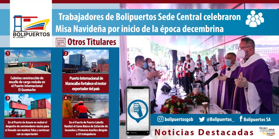 Bolipuertos__ve's tweet photo. ¡Feliz Viernes! ⚓Conoce las noticias más destacadas de la semana de trabajo productivo de #Bolipuertos gracias al compromiso de la fuerza trabajadora que no se detiene #ViernesPuertoCiudad 🇻🇪🔝 
#TriunfoLaPaz @Mippcivzla 
LO ➕ LEÍDO 👇 #PuertoAlDía https://t.co/9DnewUcPyF