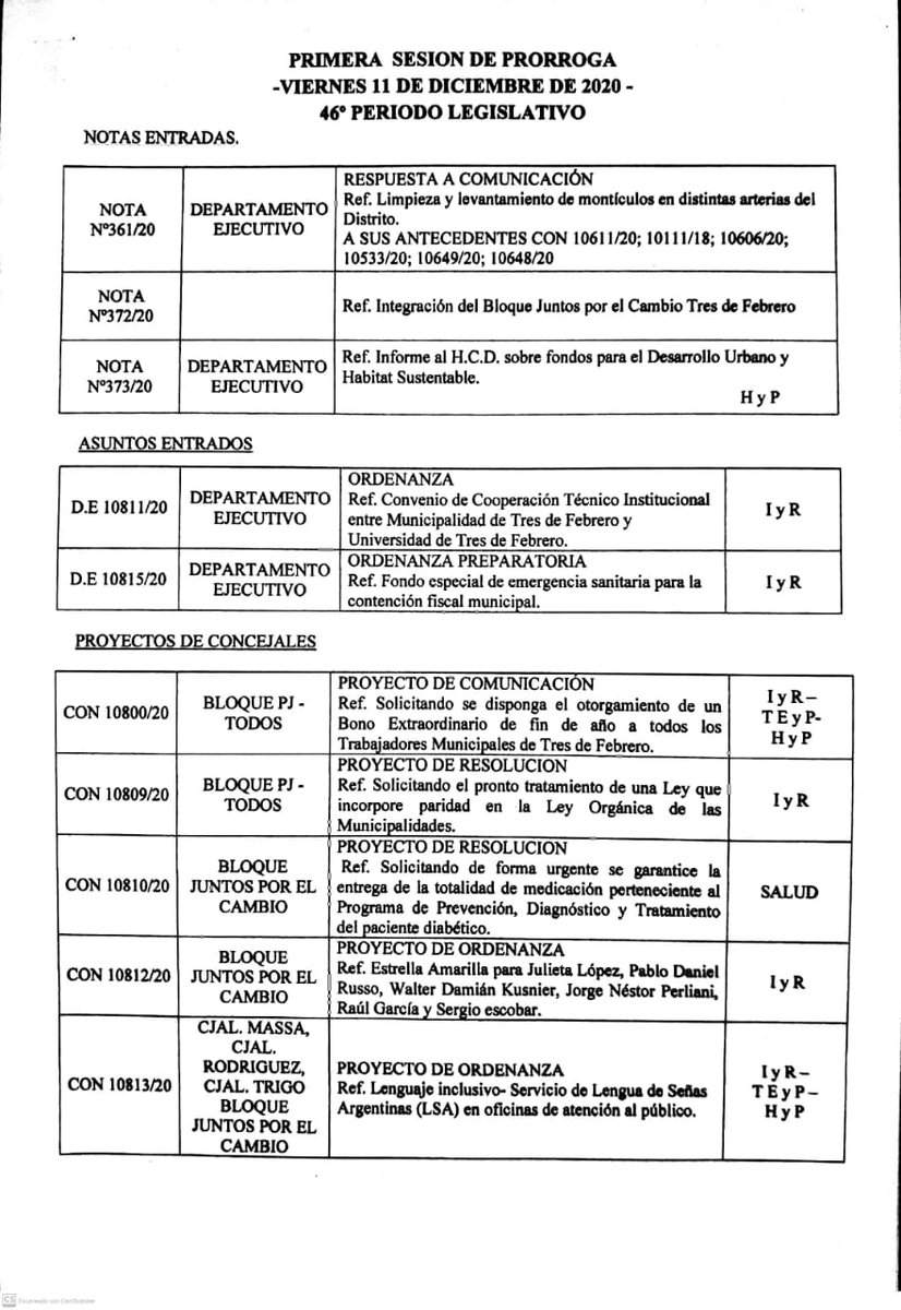 HCD3F's tweet image. Orden del día para la 1° Sesión de Prórroga del 2020.

@sergioiacovino  

Se tomarán las medidas de protección y distanciamiento necesarias para cuidarnos entre todos.

Lo podes seguir en vivo hoy por:
fb.me/HCD3F