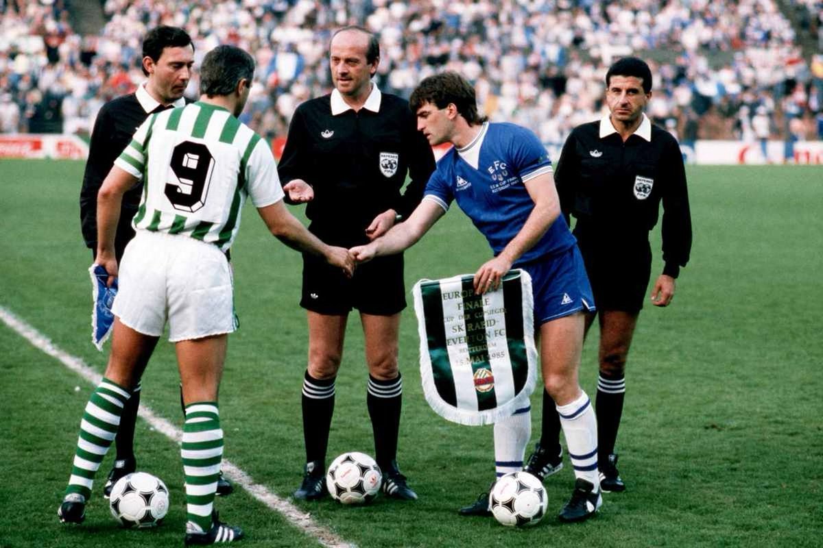 1984/85The Green & Whites become the second Austrian club to reach a European final when they get to the Cup Winners' Cup showpiece in Rotterdam, but they are beaten 3-1 by Everton 