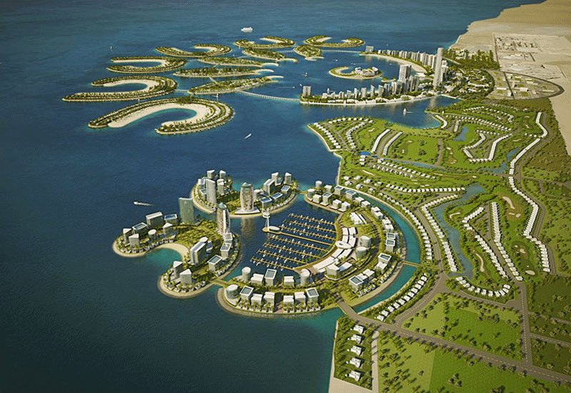 Expected to house more than 60,000 residents & cost $6Bln, Durrat-al Bahrain is Bahrain’s most expensive building project. Covering an area of uptown 1SqKm, the islands will feature a marina, 6 atolls, 5 fish-shaped islands, an 18-hole golf course and a lagoon called Hassabi.