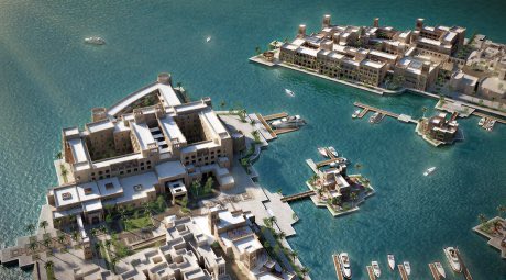 Manama Lagoon is yet another beautification project, that aims to develop a “Gateway to Bahrain”. The crescent-shaped island os said to host a soup, residential courtyard units and two hotels at the tips of the crescent.