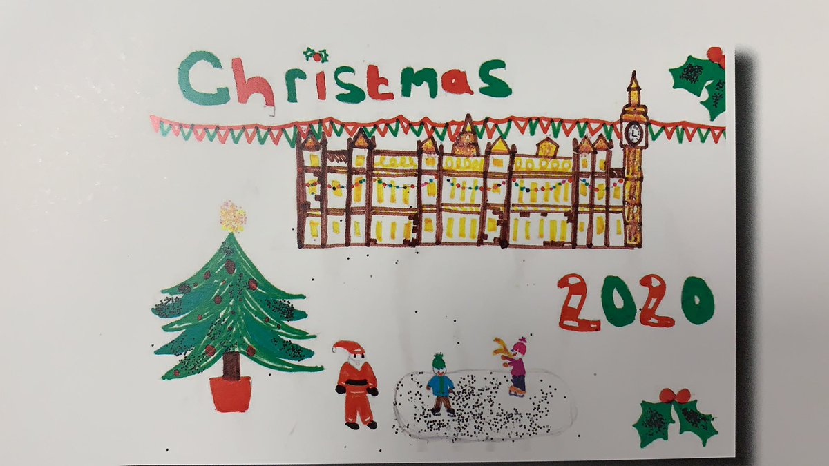 We had a visit from @Nicola4WBE today to present one of our children (Scarlett - Y5) with a certificate and prize as she came runner-up in a local Christmas card design competition. Well done Scarlett 🥳