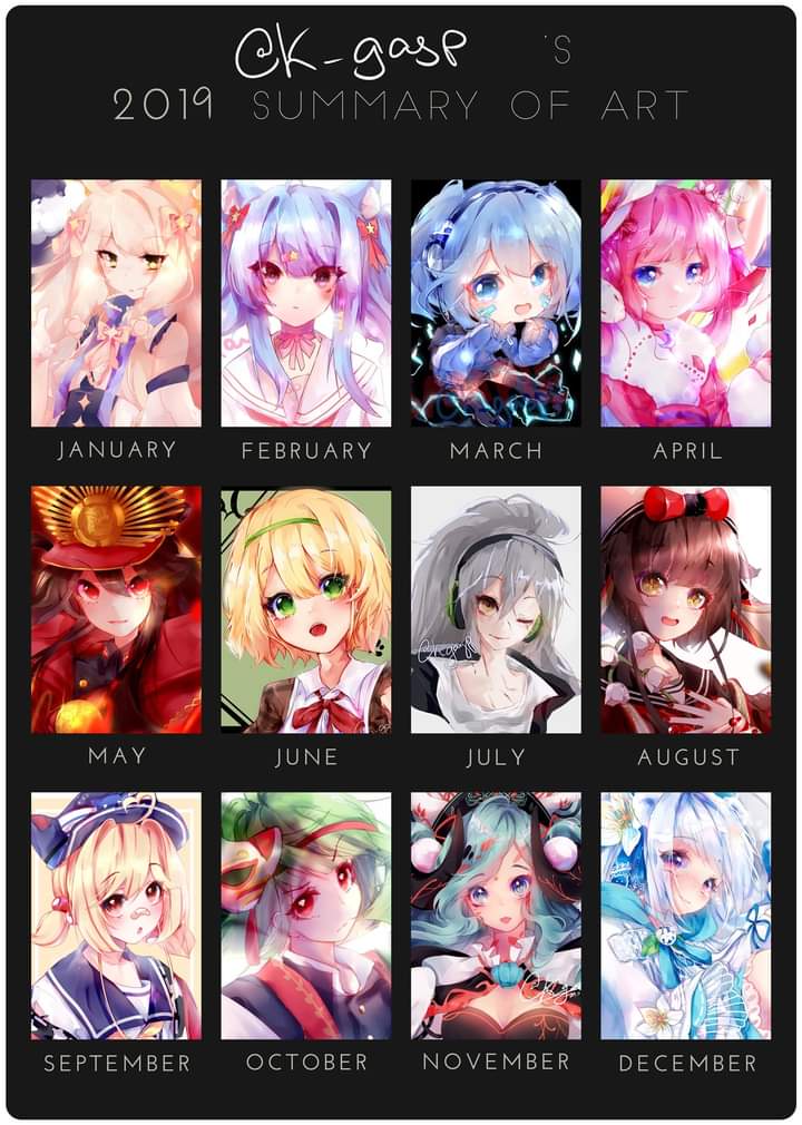 2016 - 2020 Art summary
I think my art changed a lot this year, finally trying to make me happy while drawing 💖
Hope 2021 will be better!! 