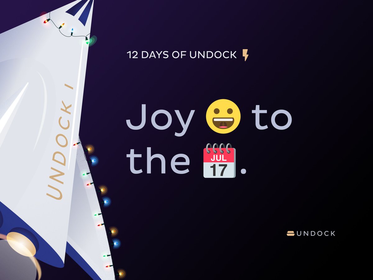 UndockHQ's tweet image. On the 2nd day of Undock we give you joy 🎁

Stop avoiding your calendar, and start enjoying how you schedule your time. 
Out the way Marie Kondo, Undock is here. 

#12daysofUndock

Undock.com⚡️