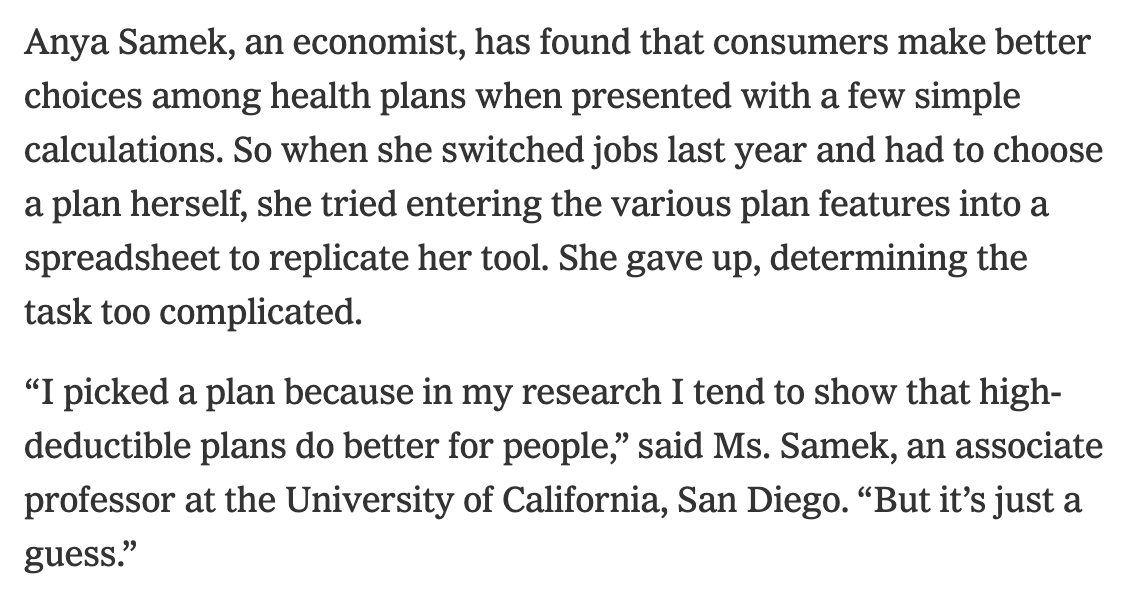 ... and people who study plan selection for a living.  https://www.nytimes.com/2020/12/11/upshot/choosing-health-insurance-is-hard.html