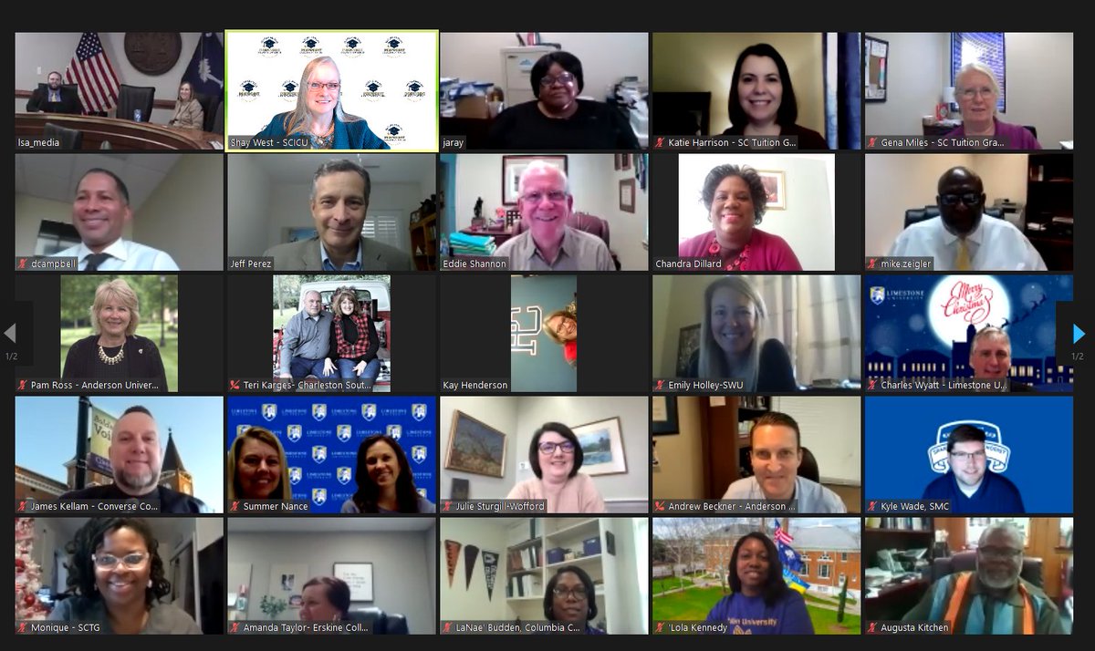 SCICU_President's tweet image. Great kickoff session w/ #SCICU campus legislative coordinators! Getting ready for students from 20 SC private colleges &amp;amp; universities to write thousands of letters to members of the #SCGeneralAssembly, thanking them for supporting @sctuitiongrants. #scpol #highered #scnews