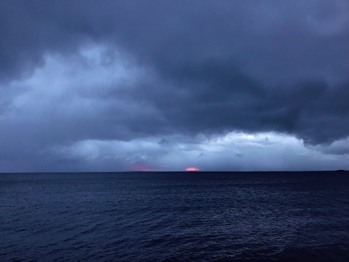 Sunrise Slurpee. Simultaneously, the sun is both rising and setting at every second of every day somewhere around the world. – bei  Clark Lambros' Beach Park