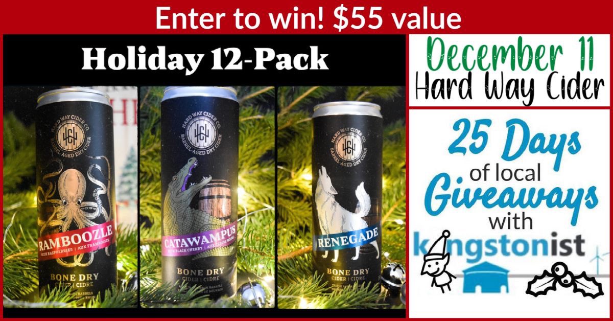 kingstonist's tweet image. Day 11!

To enter:
1) RT this post
2) Follow @HardWayCider and @Kingstonist

Good luck, and Happy Holidays ❄️

Must be 19+ and an Ontario resident to enter.