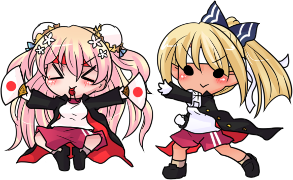 運動会集合絵個別その です シオンちゃんはあくたんとまとまってました シオンの ぶーわ Skeb受付中のイラスト