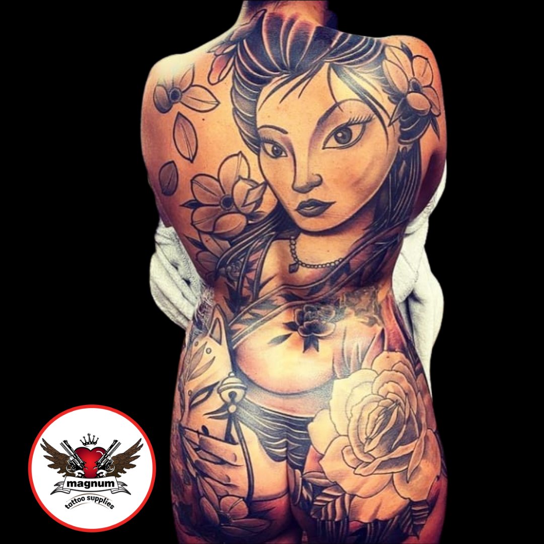 MagnumTattoo's tweet photo. Dope back piece from Mikkel Ostberg with #magnumtattoosupplies 🔥
.
.
#japanese #japanesetattoo #japanesetattoos #tattoo #ink #wabori #tattoolinework #geisha #cherryblossom #backpeice #japanesebackpiece #japanesebodysuit #japaneseink
.
.
Instagram: https://t.co/s486QicMZF https://t.co/hmmPszxsEN