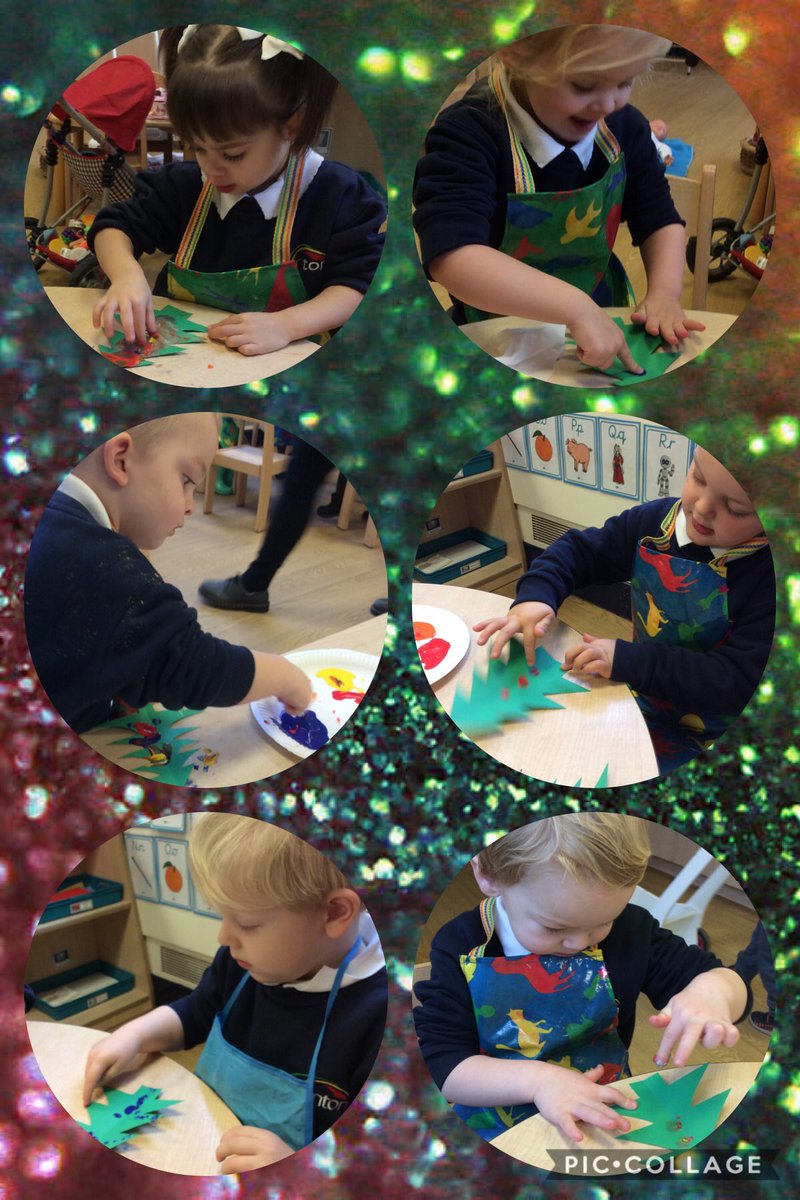 The butterflies worked on their colour recognition today as they made fingerprint Christmas trees 🎄 <a href="/BarntonMrsL/">Alison Lawson</a> <a href="/HavesMrs/">Mrs Haves</a> <a href="/barntonminis/">Debs Stewart</a>