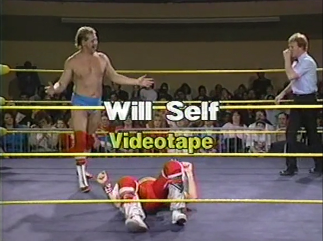 PsychoSidMullet's tweet photo. Before his career took off on Shooting Stars, novelist Will Self did the job of "Videotape" for Smoky Mountain Wrestling in 1992. #FakeNews https://t.co/QTYuFQJCNp