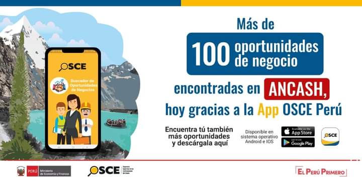 OECEPeru's tweet image. 📲¡#OSCEPerú es la app que pone oportunidades de negocios en tus manos!
🔎Hoy te muestra 3652 procedimientos de selección vigentes con el Estado en todo el país.

⚠En Áncash existen 124 convocatorias (60 son para obras, 31 para consultorías, 18 para bienes y 15 para servicios ).