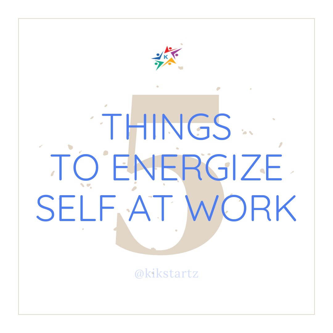 kikstartz's tweet photo. To carry out work with full energy through all 8 hours, is a lot , isn't it? Here are 5 things you can do to re-energize yourself during your work time! #kikstartzpowerprogram #corporatewellness #colleagues #humanresource #corporatehealth #workplacewellness #healthyinclusive https://t.co/bRnQEWFa9t