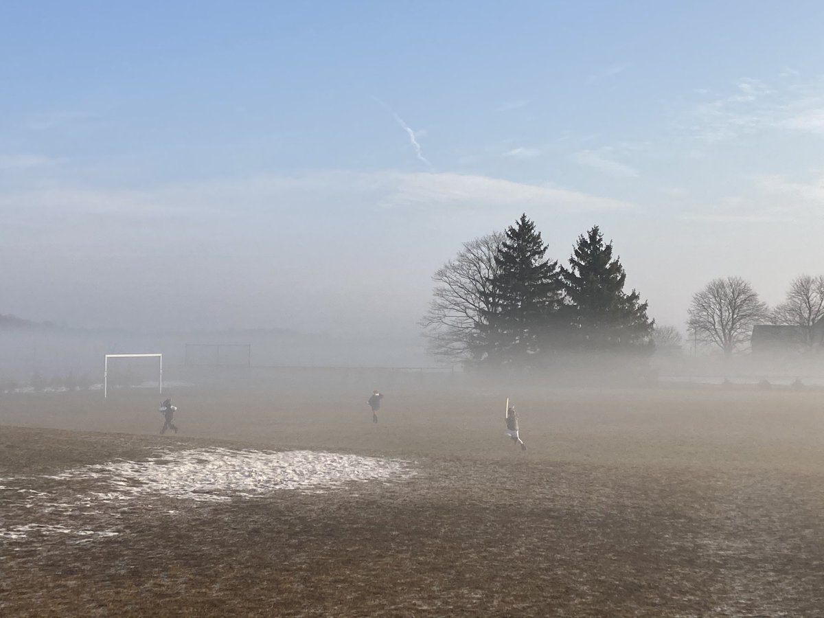 Some socially distanced noodle tag in the fog!  An awesome day <a href="/OxbowPS/">Oxbow School</a> !
