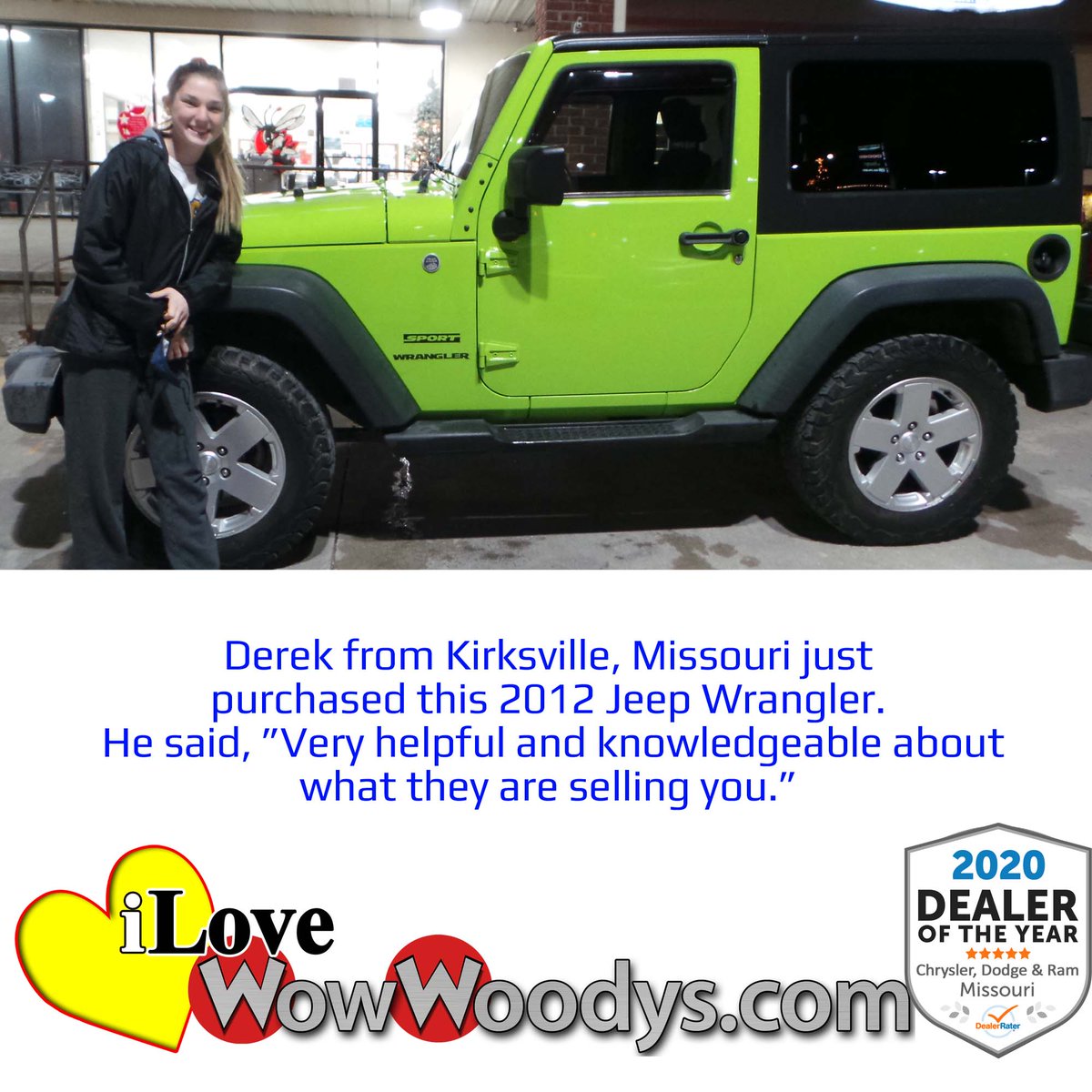 Derek just purchased this bright Jeep Wrangler! 💚 Congratulations!  Wrangler at wowcarbuying.com/wrangler!
 #jeep #jeeps #jeepwrangler  #jeeplife #jeepgirl #jeepwave #jeepsofinsta #jeepsofinstagram #jeepmafia #jeepnation #jeeplove #jeepthing #jeepwranglersport