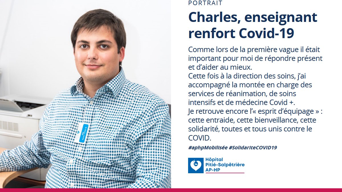 HopPitieSalpe's tweet photo. Portrait de Charles, enseignant en droit et officier de réserve @MarineNationale @GardeNatFR venu une seconde fois en renfort des équipes de l'@HopPitieSalpe @APHP Merci et bravo à lui ! 
#SolidariteCOVID19 #APHPMobilisée https://t.co/5IH5j2CP1R