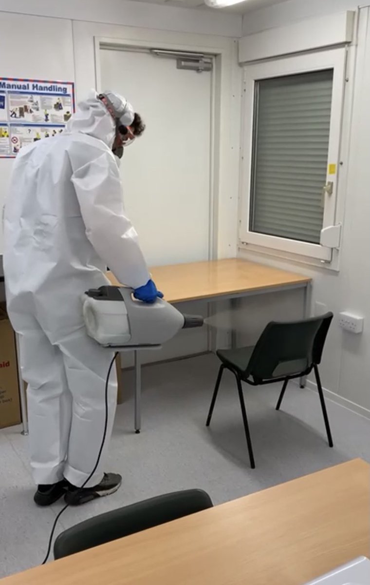 AVHL4's tweet photo. Disinfection of welfare and office areas carried out at our project in Cambridge @BouyguesUK https://t.co/TJ24TEgVw0