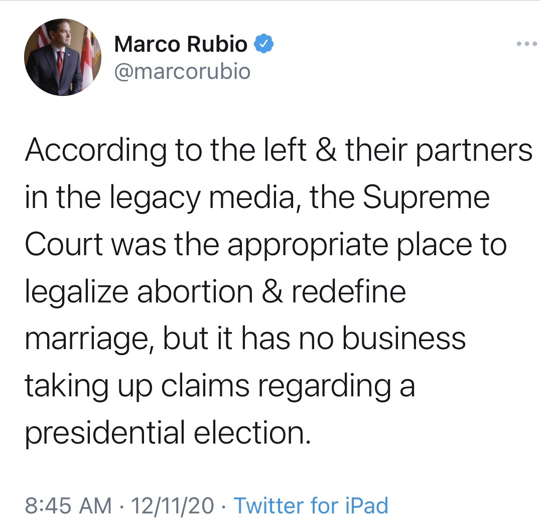 Because we all know it’s “the left & their partners in the legacy media” that control what cases SCOTUS chooses to hear, not the justices themselves on a court that’s had a Republican-appointed majority since 1969