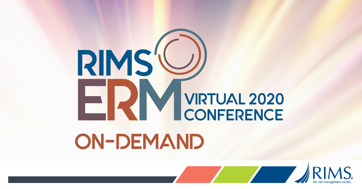 RIMSorg's tweet photo. Missed the ERM Virtual Conference? #RIMSERMConf is available on-demand until January 5, 2021. Access sessions on strategic resilience, reputational risk, corporate social responsibility, governance, quantification, cybersecurity, and more. Purchase now: https://t.co/Zt8sbGUZ1J https://t.co/Eurh5nwjF6