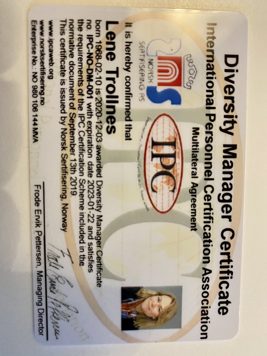 So happy having received the International Personnel Certification Association Multilateral Agreement (IPC) as Diversity Manager Certificate number 001❤️. Thanks again to <a href="/Loveleenbrenna/">Loveleen Brenna</a> and <a href="/Seema_AS/">Seema</a> for making this possible. #DiversityMatters #FactsMatter