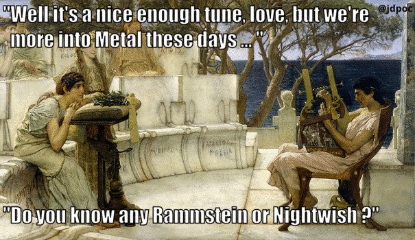 Before I post these, can I just say that Sir Lawrence Alma-Tadema was an amazing artist and these are all in good fun .. :-)