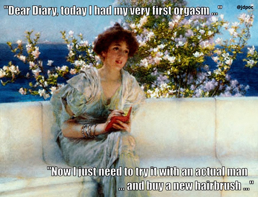 Before I post these, can I just say that Sir Lawrence Alma-Tadema was an amazing artist and these are all in good fun .. :-)