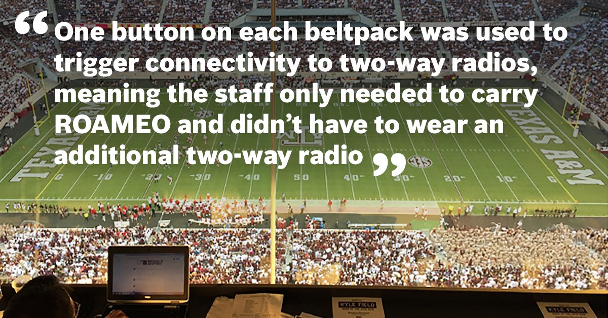 rtsintercoms's tweet image. Who wants to carry unnecessary gear? ROAMEO helps keep hardware to a minimum without losing functionality.
 
Helping you to do your job, that’s #theRTSdifference.