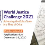 Image for the Tweet beginning: Applications for World Justice Challenge
