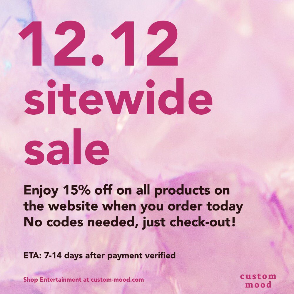 custommood's tweet photo. Now's the perfect time to complete your collection with our 12.12 sitewide sale.Enjoy 15% off on all products on https://t.co/8WXT8FXDOl only on 12.12.2020 https://t.co/dm7eRMYkyf