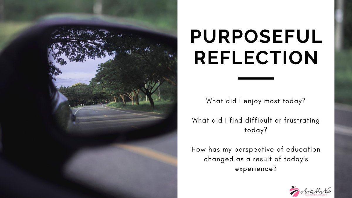 Purposeful reflection is so important for those of us in education.  It’s how we learn, grow, and develop even when it’s hard. 

Every day, be thankful for what went well, acknowledge what didn’t, and consider how both have changed your perspective.  #education #ameaningfulmess