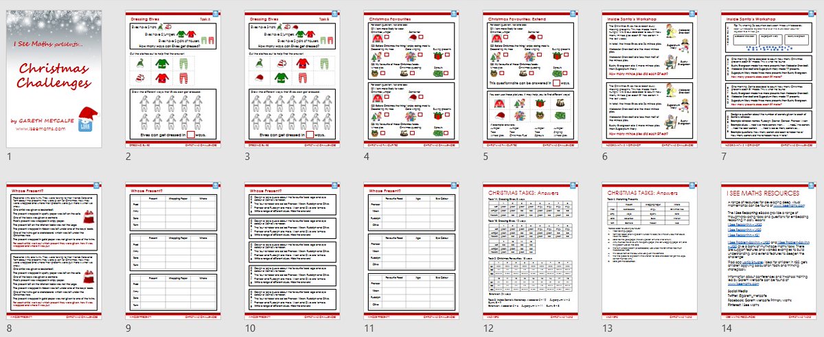 Have really enjoyed planning the 2020 Christmas tasks. Some twists from last year: videos to introduce 3 of the tasks, new challenges and lots of ways to extend each task. Lots to do! Out next Sunday (or soon after) 👍