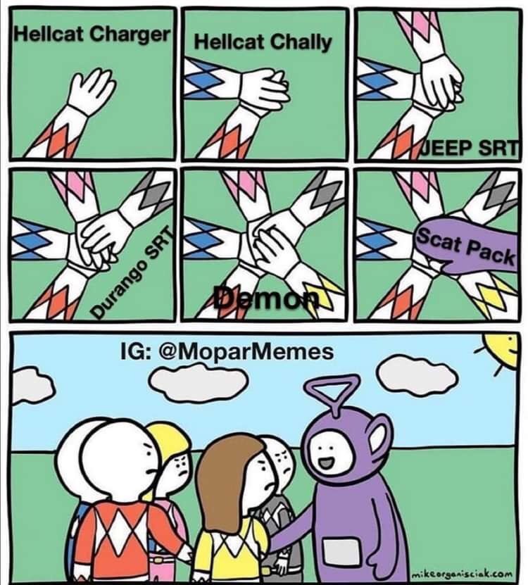 KingOfMopar1's tweet photo. Scatpack drivers where are you πΉ
#Moparmeme https://t.co/P96JhzxzY1